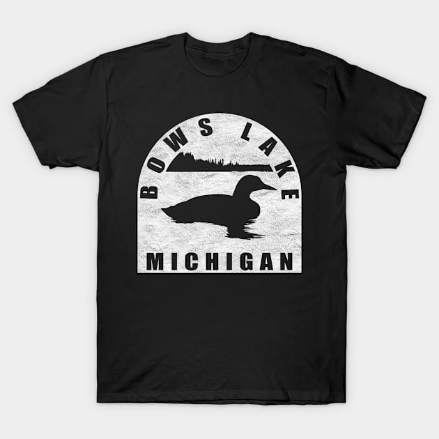 Bows Lake Loon Michigan T-Shirt by BirdsEyeWorks